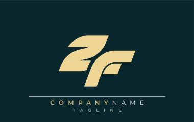 ZF Sleek Geometrik Logo Tasarımı. Tarafsız renkler ve minimalist stil markalaşma ve kurumsal kimlik için uygun profesyonel ve çağdaş bir izlenim yaratır..
