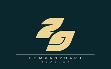 ZG Sleek Geometrik Logo Tasarımı. Tarafsız renkler ve minimalist stil markalaşma ve kurumsal kimlik için uygun profesyonel ve çağdaş bir izlenim yaratır..