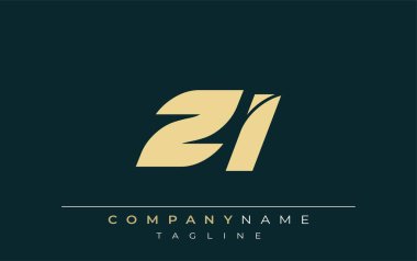 ZI Sleek Geometrik Logo Tasarımı. Tarafsız renkler ve minimalist stil markalaşma ve kurumsal kimlik için uygun profesyonel ve çağdaş bir izlenim yaratır..