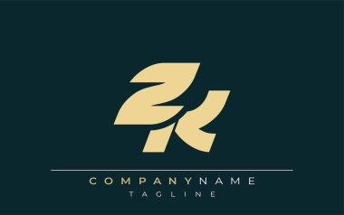 ZK Sleek Geometrik Logo Tasarımı. Tarafsız renkler ve minimalist stil markalaşma ve kurumsal kimlik için uygun profesyonel ve çağdaş bir izlenim yaratır..