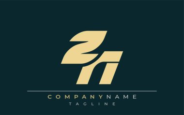 ZN Sleek Geometrik Logo Tasarımı. Tarafsız renkler ve minimalist stil markalaşma ve kurumsal kimlik için uygun profesyonel ve çağdaş bir izlenim yaratır..