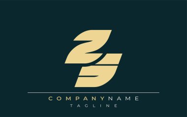 ZS Sleek Geometrik Logo Tasarımı. Tarafsız renkler ve minimalist stil markalaşma ve kurumsal kimlik için uygun profesyonel ve çağdaş bir izlenim yaratır..