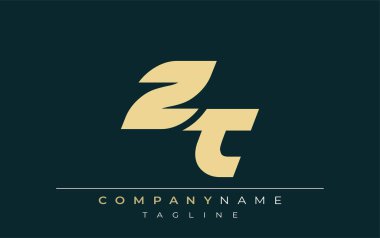ZT Sleek Geometrik Logo Tasarımı. Tarafsız renkler ve minimalist stil markalaşma ve kurumsal kimlik için uygun profesyonel ve çağdaş bir izlenim yaratır..