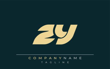 ZY Sleek Geometrik Logo Tasarımı. Tarafsız renkler ve minimalist stil markalaşma ve kurumsal kimlik için uygun profesyonel ve çağdaş bir izlenim yaratır..