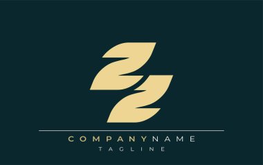 ZZ Parlak Geometrik Logo Tasarımı. Tarafsız renkler ve minimalist stil markalaşma ve kurumsal kimlik için uygun profesyonel ve çağdaş bir izlenim yaratır..