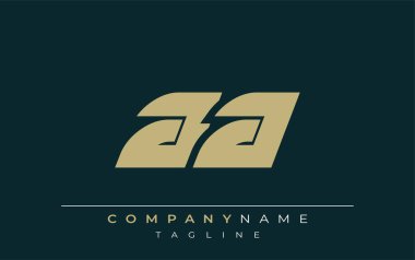 AA Parlak Geometrik Logo Tasarımı. Tarafsız renkler ve minimalist stil markalaşma ve kurumsal kimlik için uygun profesyonel ve çağdaş bir izlenim yaratır..