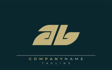 AB Sleek Geometrik Logo Tasarımı. Tarafsız renkler ve minimalist stil markalaşma ve kurumsal kimlik için uygun profesyonel ve çağdaş bir izlenim yaratır..