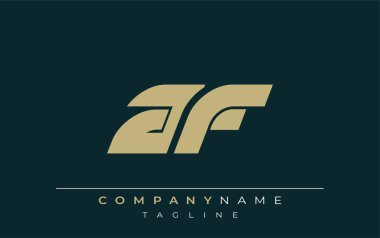 AF Sleek Geometrik Logo Tasarımı. Tarafsız renkler ve minimalist stil markalaşma ve kurumsal kimlik için uygun profesyonel ve çağdaş bir izlenim yaratır..