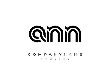 ANN Yaratıcı Eşsiz Modern Harf Logosu Tasarımı. Benzersiz bir harf dizaynına sahip stilize logo, soyut minimalist estetik ve modern cazibe sunar