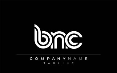 BNC Yaratıcı Eşsiz Modern Harf Logosu Tasarımı. Benzersiz bir harf dizaynına sahip stilize logo, soyut minimalist estetik ve modern cazibe sunar