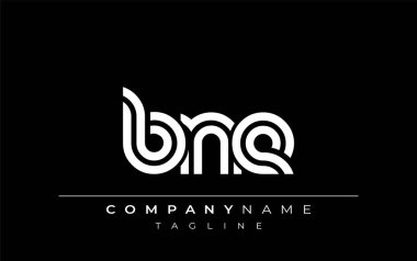 BNE Yaratıcı Eşsiz Modern Harf Logosu Tasarımı. Benzersiz bir harf dizaynına sahip stilize logo, soyut minimalist estetik ve modern cazibe sunar