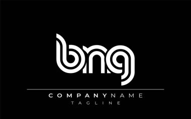 BNG Yaratıcı Eşsiz Modern Harf Logosu Tasarımı. Benzersiz bir harf dizaynına sahip stilize logo, soyut minimalist estetik ve modern cazibe sunar