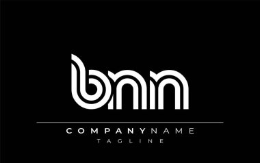BNN Yaratıcı Eşsiz Modern Harf Logosu Tasarımı. Benzersiz bir harf dizaynına sahip stilize logo, soyut minimalist estetik ve modern cazibe sunar