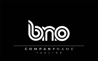 BNO Yaratıcı Eşsiz Modern Harf Logosu Tasarımı. Benzersiz bir harf dizaynına sahip stilize logo, soyut minimalist estetik ve modern cazibe sunar