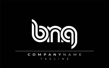 BNQ Yaratıcı Eşsiz Modern Harf Logosu Tasarımı. Benzersiz bir harf dizaynına sahip stilize logo, soyut minimalist estetik ve modern cazibe sunar