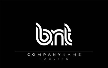 BNT Yaratıcı Eşsiz Modern Harf Logosu Tasarımı. Benzersiz bir harf dizaynına sahip stilize logo, soyut minimalist estetik ve modern cazibe sunar