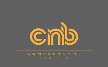 CNB Yaratıcı Eşsiz Modern Harf Logosu Tasarımı. Benzersiz bir harf dizaynına sahip stilize logo, soyut minimalist estetik ve modern cazibe sunar