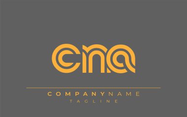 CNA Yaratıcı Eşsiz Modern Harf Logosu Tasarımı. Benzersiz bir harf dizaynına sahip stilize logo, soyut minimalist estetik ve modern cazibe sunar