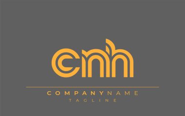 CNH Yaratıcı Eşsiz Modern Harf Logosu Tasarımı. Benzersiz bir harf dizaynına sahip stilize logo, soyut minimalist estetik ve modern cazibe sunar