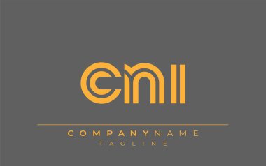 CNI Yaratıcı Eşsiz Modern Harf Logosu Tasarımı. Benzersiz bir harf dizaynına sahip stilize logo, soyut minimalist estetik ve modern cazibe sunar