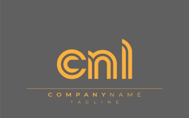 CNL Yaratıcı Eşsiz Modern Harf Logosu Tasarımı. Benzersiz bir harf dizaynına sahip stilize logo, soyut minimalist estetik ve modern cazibe sunar