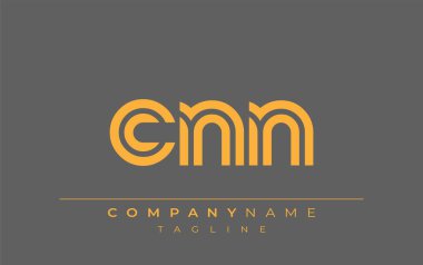 CNN Yaratıcı Eşsiz Modern Harf Logosu Tasarımı. Benzersiz bir harf dizaynına sahip stilize logo, soyut minimalist estetik ve modern cazibe sunar