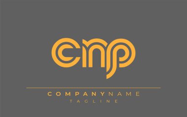 CNP Yaratıcı Eşsiz Modern Harf Logosu Tasarımı. Benzersiz bir harf dizaynına sahip stilize logo, soyut minimalist estetik ve modern cazibe sunar