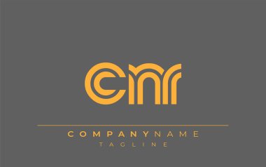 CNR Yaratıcı Eşsiz Modern Harf Logosu Tasarımı. Benzersiz bir harf dizaynına sahip stilize logo, soyut minimalist estetik ve modern cazibe sunar