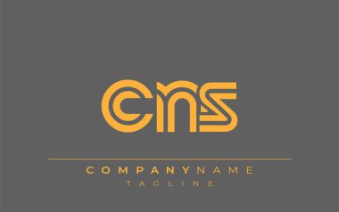 CNS Yaratıcı Eşsiz Modern Harf Logosu Tasarımı. Benzersiz bir harf dizaynına sahip stilize logo, soyut minimalist estetik ve modern cazibe sunar
