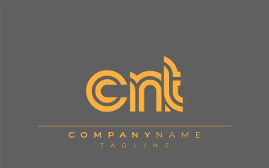 CNT Yaratıcı Eşsiz Modern Harf Logosu Tasarımı. Benzersiz bir harf dizaynına sahip stilize logo, soyut minimalist estetik ve modern cazibe sunar