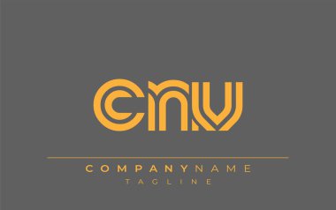 CNV Yaratıcı Eşsiz Modern Harf Logosu Tasarımı. Benzersiz bir harf dizaynına sahip stilize logo, soyut minimalist estetik ve modern cazibe sunar