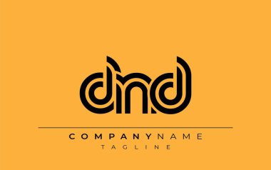 DND Yaratıcı Eşsiz Modern Harf Logosu Tasarımı. Benzersiz bir harf dizaynına sahip stilize logo, soyut minimalist estetik ve modern cazibe sunar