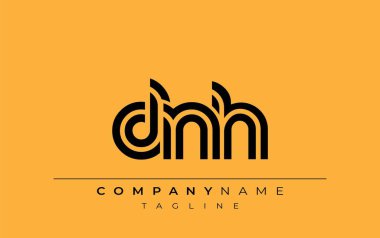 DNH Yaratıcı Eşsiz Modern Harf Logosu Tasarımı. Benzersiz bir harf dizaynına sahip stilize logo, soyut minimalist estetik ve modern cazibe sunar