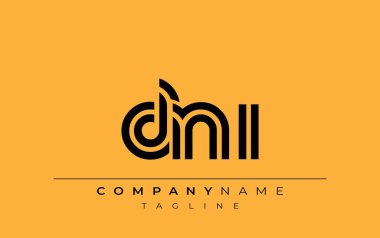 DNI Yaratıcı Eşsiz Modern Harf Logosu Tasarımı. Benzersiz bir harf dizaynına sahip stilize logo, soyut minimalist estetik ve modern cazibe sunar
