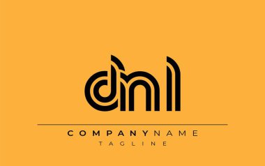DNL Yaratıcı Eşsiz Modern Harf Logosu Tasarımı. Benzersiz bir harf dizaynına sahip stilize logo, soyut minimalist estetik ve modern cazibe sunar