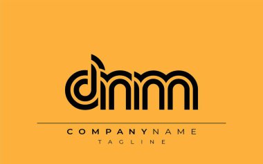 DNM Yaratıcı Eşsiz Modern Harf Logosu Tasarımı. Benzersiz bir harf dizaynına sahip stilize logo, soyut minimalist estetik ve modern cazibe sunar