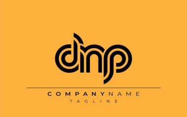 DNP Yaratıcı Eşsiz Modern Harf Logosu Tasarımı. Benzersiz bir harf dizaynına sahip stilize logo, soyut minimalist estetik ve modern cazibe sunar