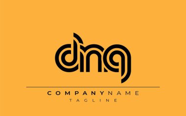DNQ Yaratıcı Eşsiz Modern Harf Logosu Tasarımı. Benzersiz bir harf dizaynına sahip stilize logo, soyut minimalist estetik ve modern cazibe sunar
