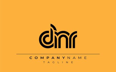 DNR Yaratıcı Eşsiz Modern Harf Logosu Tasarımı. Benzersiz bir harf dizaynına sahip stilize logo, soyut minimalist estetik ve modern cazibe sunar
