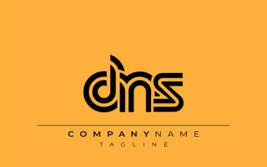 DNS Yaratıcı Eşsiz Modern Harf Logosu Tasarımı. Benzersiz bir harf dizaynına sahip stilize logo, soyut minimalist estetik ve modern cazibe sunar
