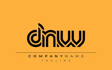 DNW Yaratıcı Eşsiz Modern Harf Logosu Tasarımı. Benzersiz bir harf dizaynına sahip stilize logo, soyut minimalist estetik ve modern cazibe sunar