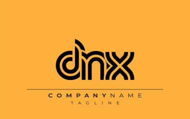 DNX Yaratıcı Eşsiz Modern Harf Logosu Tasarımı. Benzersiz bir harf dizaynına sahip stilize logo, soyut minimalist estetik ve modern cazibe sunar