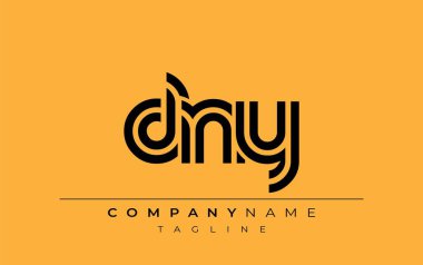 DNY Yaratıcı Eşsiz Modern Harf Logosu Tasarımı. Benzersiz bir harf dizaynına sahip stilize logo, soyut minimalist estetik ve modern cazibe sunar