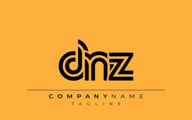 DNZ Yaratıcı Eşsiz Modern Harf Logosu Tasarımı. Benzersiz bir harf dizaynına sahip stilize logo, soyut minimalist estetik ve modern cazibe sunar