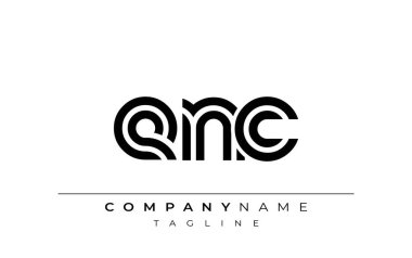 ENC Yaratıcı Eşsiz Modern Harf Logosu Tasarımı. Benzersiz bir harf dizaynına sahip stilize logo, soyut minimalist estetik ve modern cazibe sunar
