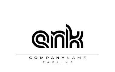 ENK Yaratıcı Eşsiz Modern Harf Logosu Tasarımı. Benzersiz bir harf dizaynına sahip stilize logo, soyut minimalist estetik ve modern cazibe sunar