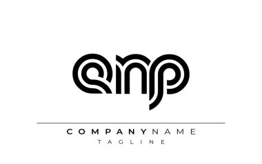 ENP Yaratıcı Eşsiz Modern Harf Logosu Tasarımı. Benzersiz bir harf dizaynına sahip stilize logo, soyut minimalist estetik ve modern cazibe sunar