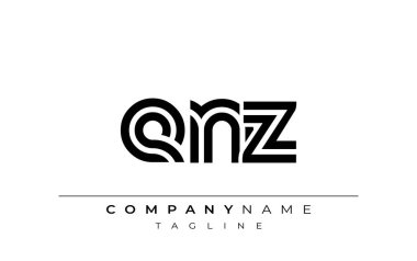 ENZ Yaratıcı Eşsiz Modern Harf Logosu Tasarımı. Benzersiz bir harf dizaynına sahip stilize logo, soyut minimalist estetik ve modern cazibe sunar