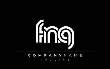 FNQ Yaratıcı Eşsiz Modern Harf Logosu Tasarımı. Benzersiz bir harf dizaynına sahip stilize logo, soyut minimalist estetik ve modern cazibe sunar