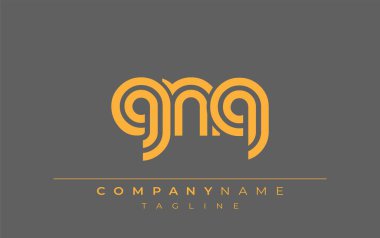 GNQ Yaratıcı Eşsiz Modern Harf Logosu Tasarımı. Benzersiz bir harf dizaynına sahip stilize logo, soyut minimalist estetik ve modern cazibe sunar